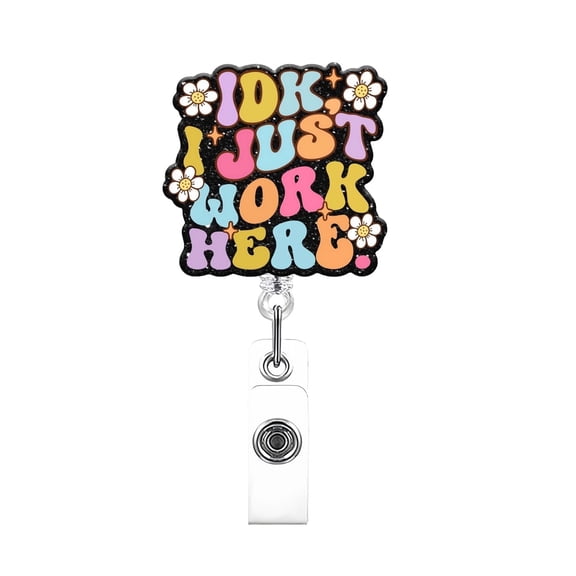 Funny Nurse Badge Reel, Cute Badge Reel Automatic Retractable Clip, Retractable ID Medical Badge Holder, Badge Reel Nursing for Secure ID & Accessory Attachment in Daily Use