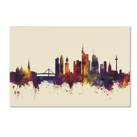 Trademark Fine Art 'Frankfurt Germany Skyline IV' Canvas Art by Michael Tompsett