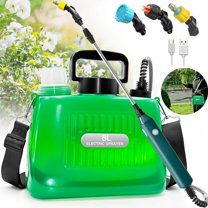 Wallfire Battery Powered Sprayer, Upgraded 8L Electric Garden Sprayer, Telescopic Wand, 3 Mist Nozzles, Shoulder Type Weed Sprayer for Yard, Lawn and Garden,Green
