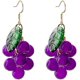 thumbnail image 1 of Pendientes colgantes únicos y bonitos con forma de fruta creativa y cristales brillantes de uva para mujeres y niñas, joyería llamativa, regalos., 1 of 5