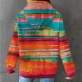 thumbnail image 6 of Cxenplz Womens Waffle Knit Hoodie Oversized Bohemia Fashion Multicolored Sweatshirt Casual Drawstring Pullover Tops with Pockets, 6 of 6
