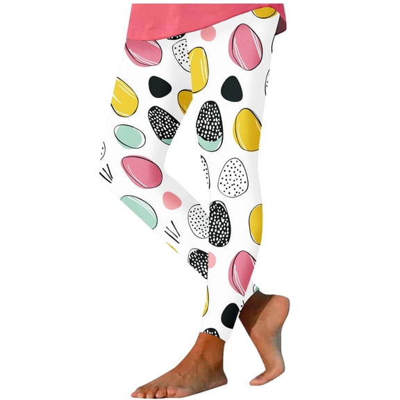Idoravan leggings for women yoga pants women long Women's Casual Fashion Easter Print Tight Yoga Pants Leisure Fashion Leggings