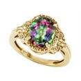 thumbnail image 2 of Tommaso Design� Oval 10x8mm Mystic Rainbow Topaz Ring, 2 of 8