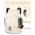 thumbnail image 3 of Mochila con Cordón RHDZO para Gimnasio con Compartimento para Zapatos, Beige, 3 of 7