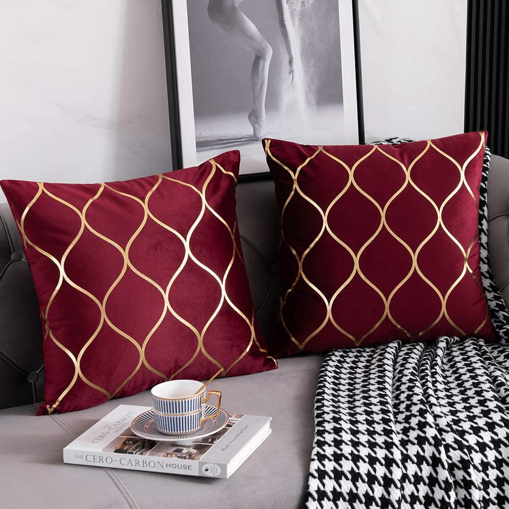 Details about   Set of 2 Plaid Throw Pillow Covers Decorative Square Pillow Covers 18x18 Inches 
