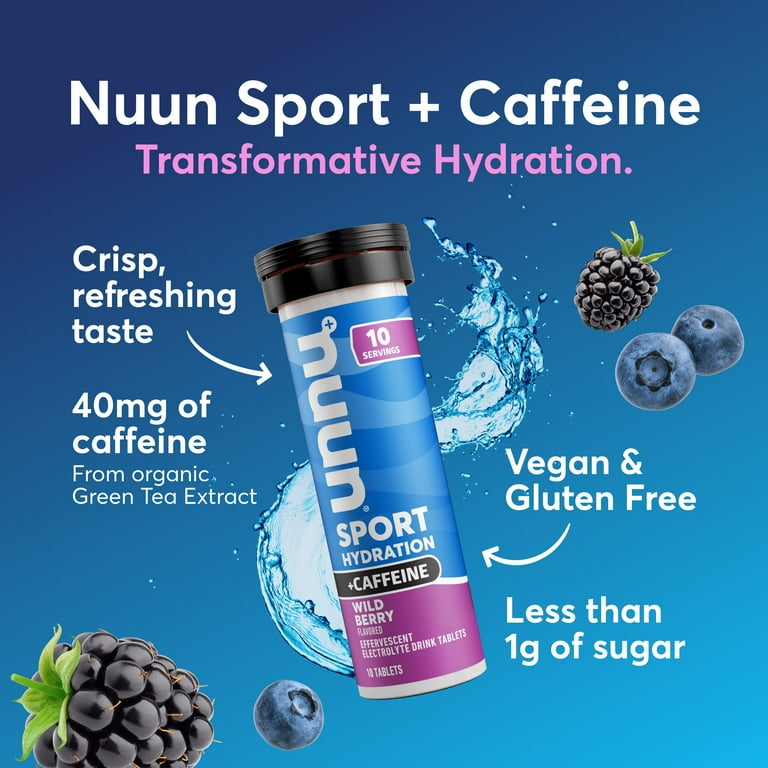 Nuun Sport 8-Pack Wild Berry + Caffeine - Walmart.com