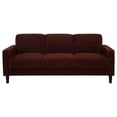 thumbnail image 4 of Ruth 3-piece Fabric Upholstered Track Arm Sofa Rust Red, 4 of 18