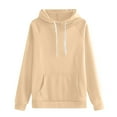 thumbnail image 4 of LISTHA 2 Piece Sweatsuits for Women Hoodie and Sweatpants Pullover Fall Tracksuit Casual Outfits with Pockets Beige XXXL, 4 of 7