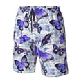 thumbnail image 4 of Pofeuu Butterflies Prin Men's Swim Trunks Quick Dry Bathing Suit Swimming Board Shorts Mesh Lining Beach Swimwear-Small, 4 of 6