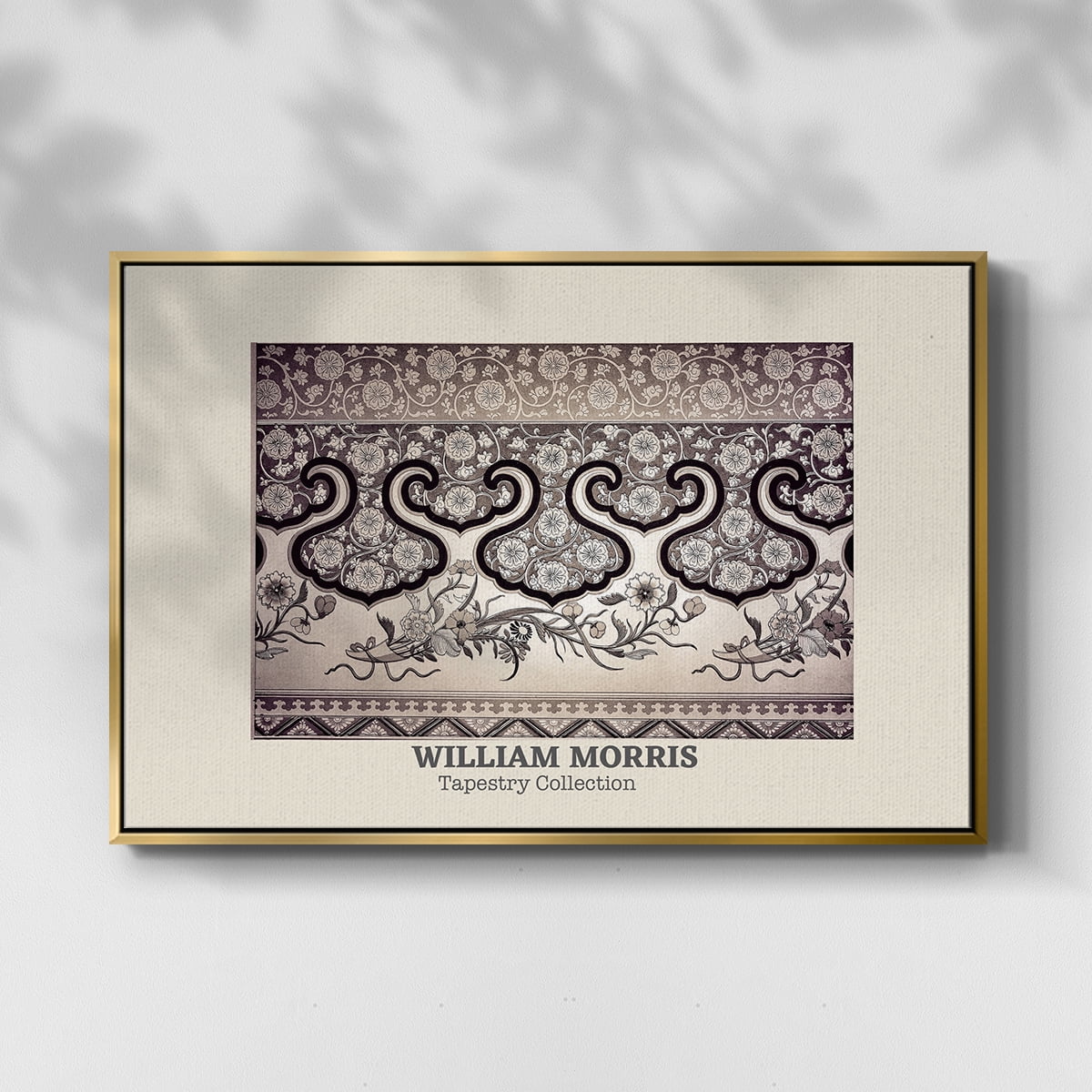 Vintage Abstract Print-XXXIII Framed in Gold Wood Gallery Wrapped Canvas 25 in. x 37 in.