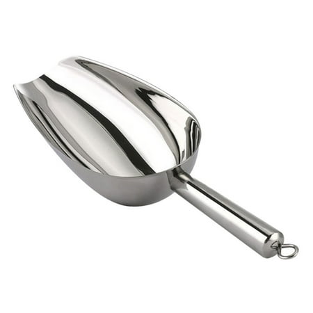 

HOOUDO Stainless Steel Ice Shovel Rice Flour Spoon Clearance Tableware Stainless Steel Scoop for ice 9.6 Inch Metal Food Scoop Kitchen Bar Party Wedding Heavy Duty Dishwasher