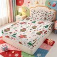 thumbnail image 2 of Manfei Rustic Christmas Animals Zipper Full Size Comforter Sets with Fitted Sheet and 2 Pillowcases,Winter Holiday Zipper Bedding Set,Xmas Reversible,4 Pieces, 2 of 7