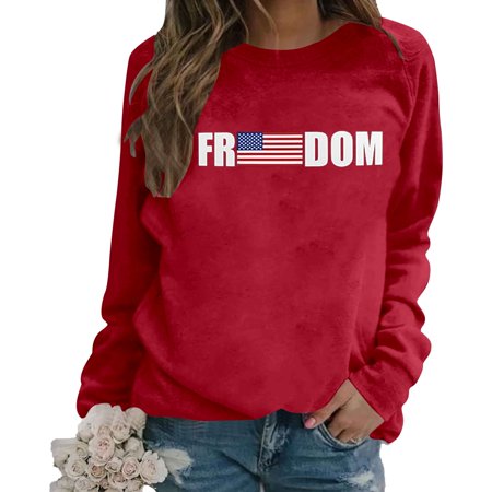 FYEGRE Women s Long Sleeve T-Shirt Graphic Tees for Women Funny Winter Fall Holiday Family Match Shirts Basis Tops Blouse Red XL