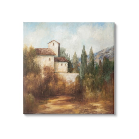 Stupell Industries Countryside Estate Warm Autumn Field Villa Landscape Painting Gallery Wrapped Canvas Print Wall Art, Design by Theo Beck