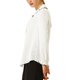 thumbnail image 4 of Camisas de trabajo de mujer Inspire Chic con cuello Peter Pan y volantes, botón, 3XL, blancas, 4 of 8