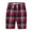 Red/Navy Check, variant on Skinni Fit Mens Tartan Lounge Shorts