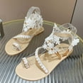 thumbnail image 5 of Wavsuf Flat Sandals for Women Casual Summer White Sandals Shoes Size 4.5, 5 of 7