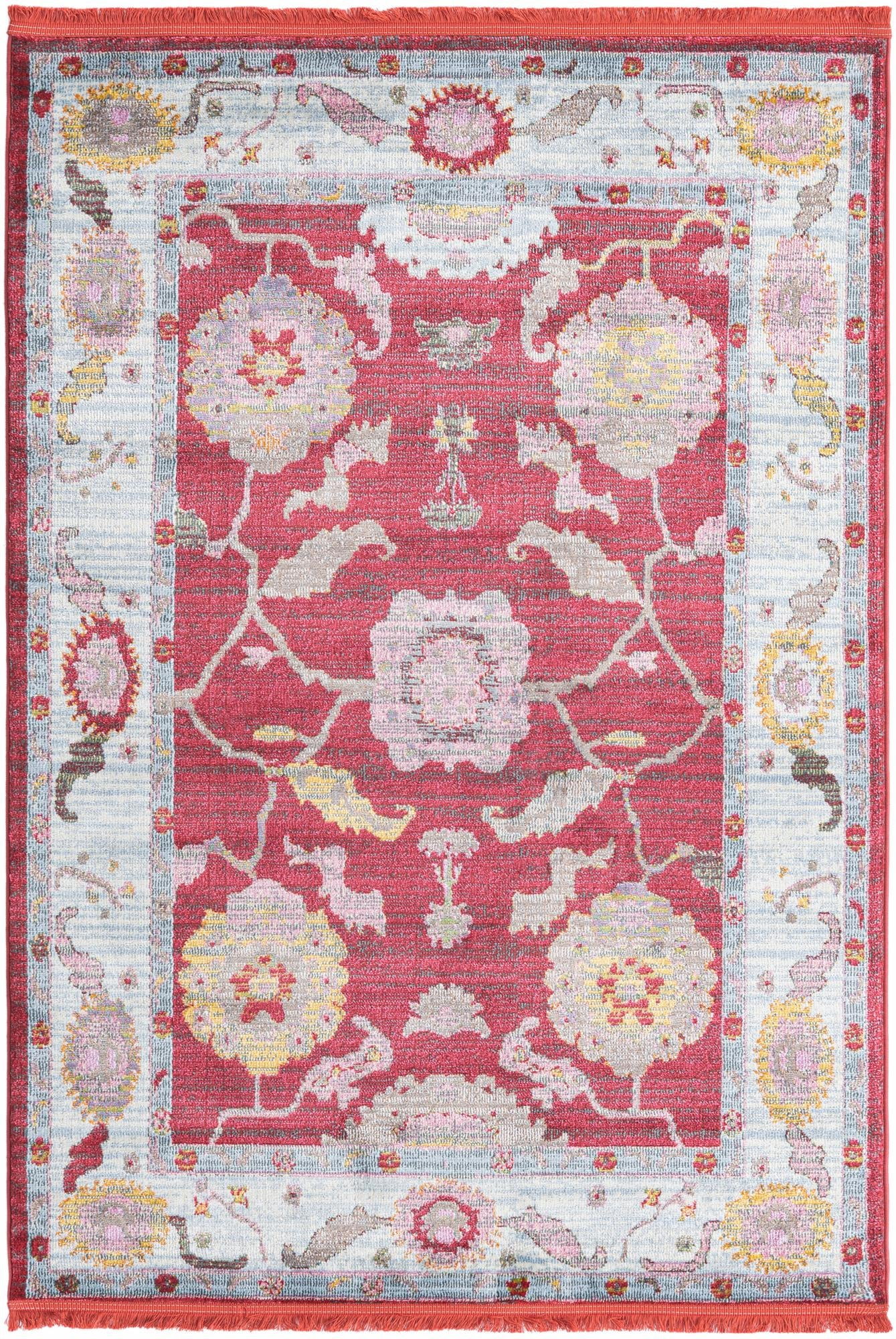 Paragon Collection Rug 4' x 6' Red MediumPile Rug Perfect