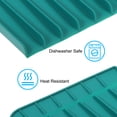 thumbnail image 5 of Unique Bargains 2 Pack Kitchen Sink Splash Guard, 14.5' x 5.3' Silicone Faucet Water Catcher Mat for Kitchen Countertop, Green, 5 of 5