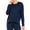 #2602: 1 Pack, Navy Blue, variant on Women's Quick Dry Long Sleeve Shirts Athletic Yoga Tops Casual Sun Protection Running Shirt with Thumb Hole,Grey,Large