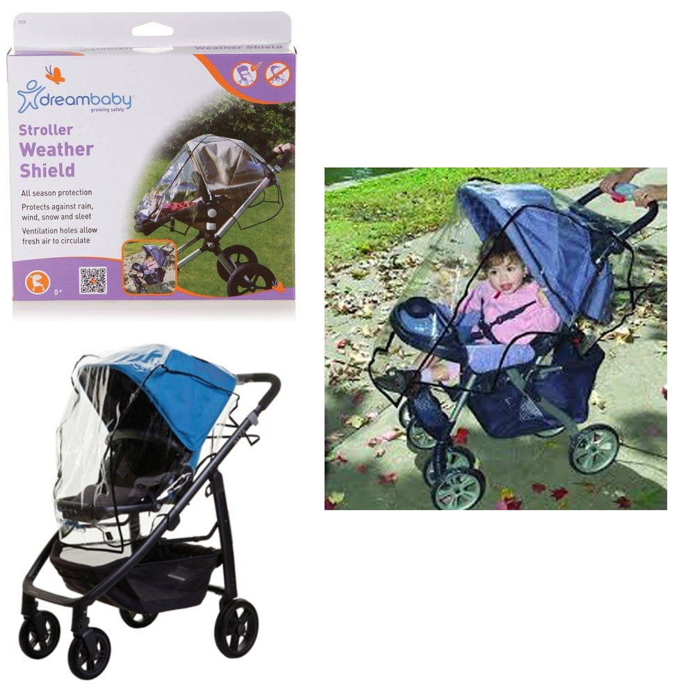Universal Clear Pushchair Stroller Buggy Pram Baby Travel Rain Cover Shield UK 