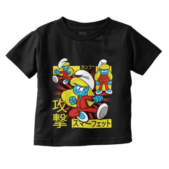 Smurfs Cute Kung Fu Smurfette Otaku Youth T Shirt Tee Girls Infant Toddler Brisco Brands 7T