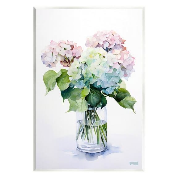Stupell Industries Ombre Hydrangea Bouquet Botanical & Floral Painting Unframed Art Print Wall Art, 10 x 15