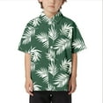 thumbnail image 2 of RTKFRFLM Boys' Hawaiian Tropical Beach Shirt Casual Short Sleeve Lapel Collared Button Down Top for Kids Fashionable Summer Vacation Allover Print Blouse Soft Lightweight Size 4-16, 2 of 4