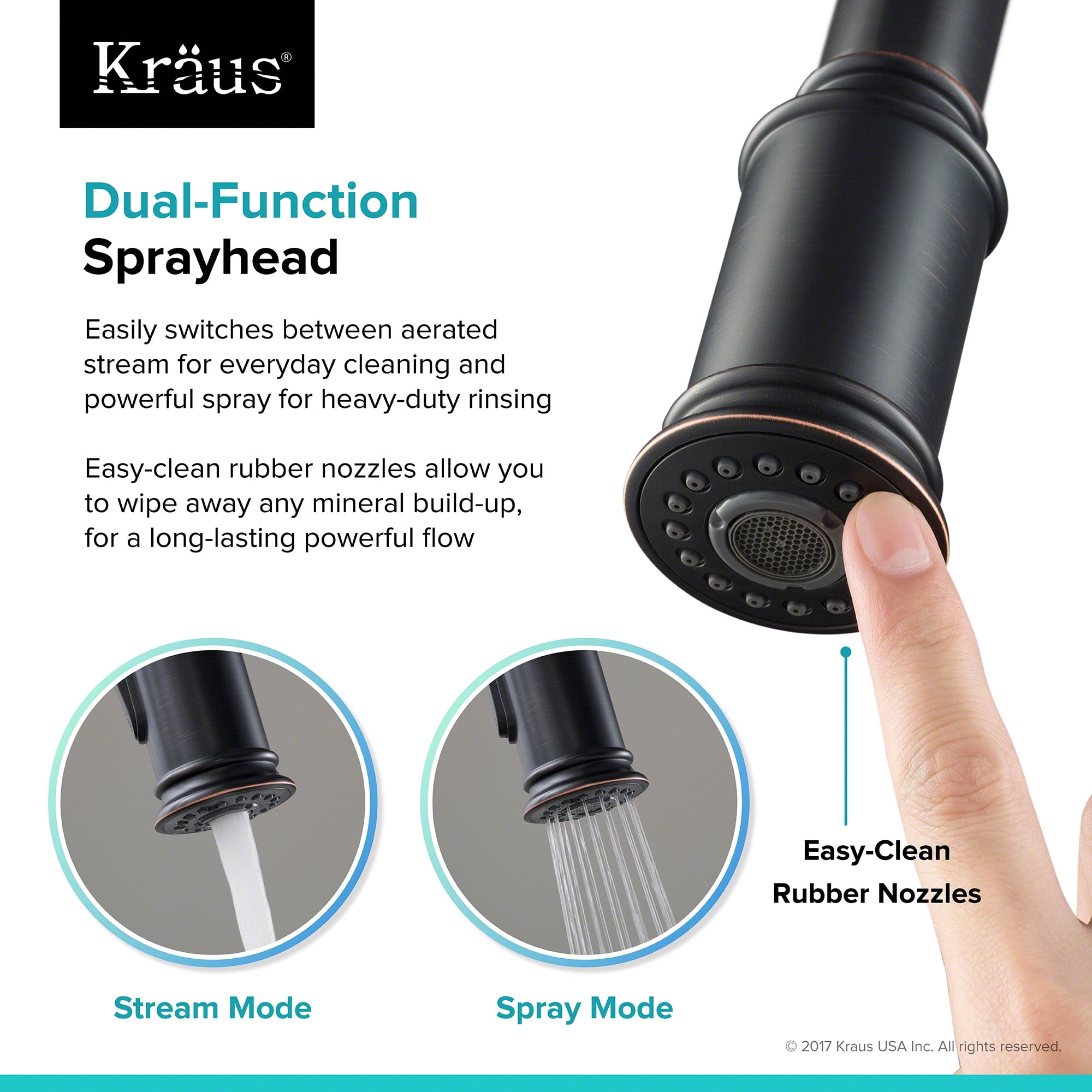 Kraus Sellette™ Single Handle Pull Down Kitchen Faucet with Deck Plate and Soap Dispenser in Oil Rubbed Bronze Finish