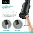 thumbnail image 5 of Kraus Sellette™ Single Handle Pull Down Kitchen Faucet with Deck Plate and Soap Dispenser in Oil Rubbed Bronze Finish, 5 of 13
