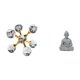 thumbnail image 1 of Figura de Buda Mono Esférico, Adorno de Mesa, Estatua Moderna, Escultura Decorativa para Escritorio, Oficina, Estantería, Sala de Estar, Decoración de, 1 of 8
