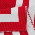thumbnail image 2 of Playa Rug Paris Lightweight Reversible Recycled Plastic Outdoor Floor Mat/Rug Red&White 6'x9' 6' x 9', 2 of 5