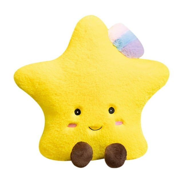 Peluche en forma de estrella, cojín decorativo para habitación, cómodo y suave cojín de suelo en forma de estrella para dormitorio.
