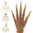 thumbnail image 2 of Chain Claw Rings Bracelets Finger Rings Bracelets Chain Bracelet with Finger Nails Tip Claw Rings Ancient Queen Costume Multicolor, 2 of 4