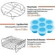 thumbnail image 3 of 6Pcs Air Fryer Accessories for Dual Air Fryer, Multi-Layer Dehydrator Rack with 4 Barbecue Sticks, 3 of 5