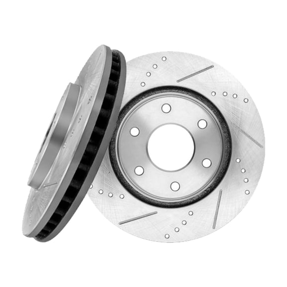 Front Drilled Slotted Brake Disc Rotors 320mm For 2004-2006 Nissan Titan LE SE XE