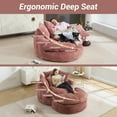 thumbnail image 4 of Rophefx 54.3" Chaise Lounge Indoor,Boneless Cloud Couch Sofa with Deep Seat,Lounge Chair with Ottoman for Living Room,No Assembly,Red, 4 of 9