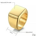 thumbnail image 6 of 14mm Gold/Silver/Black/Retro Gray Band Men's 316L Stainless Steel Ring Size 7-12, 6 of 9