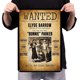 thumbnail image 4 of Placa Metal Vintage Wanted CLYDE BARROW Pintura Hierro Rectangular30x40cm, 4 of 9