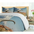 thumbnail image 5 of Ambesonne Jurassic Duvet Cover Sets, Diplodocus Dinasours, 2-Queen, Khaki Blue Grey, 5 of 7