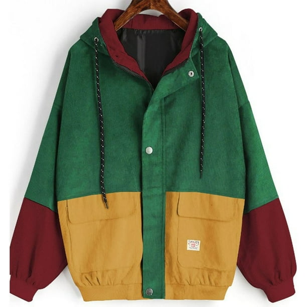 Corduroy top patchwork jacket