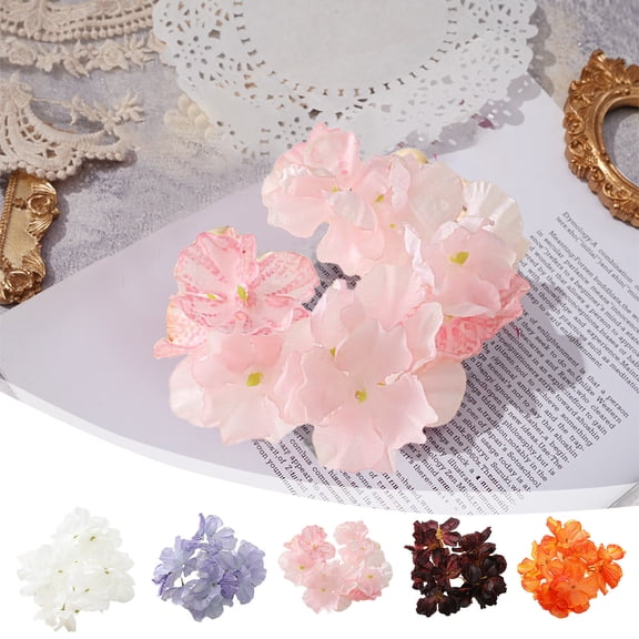 Silk Flowers Heads Artificial Fake Flowers 10 Pack for DIY Craft Wreath Making Wedding Home Party Decoration Handmade Floral Arrangement Supplies by PALIFEUR