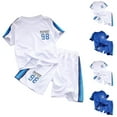 thumbnail image 4 of ZACPNCV Boys Clothing Sets Tagless Athletic Performance Crew Neck T-Shirt and Shorts Outfits White 4-5 Years, 4 of 4