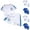 Blue, variant on XMMSWDLA Stretchy Kids Clothing Pack Toddler Baby Boy Clothes Summer Short Sleeve Print T-Shirt Tops Solid Color Shorts Set 2pcs Casual Outfit White Matching Sibling Outfits for Toddlers