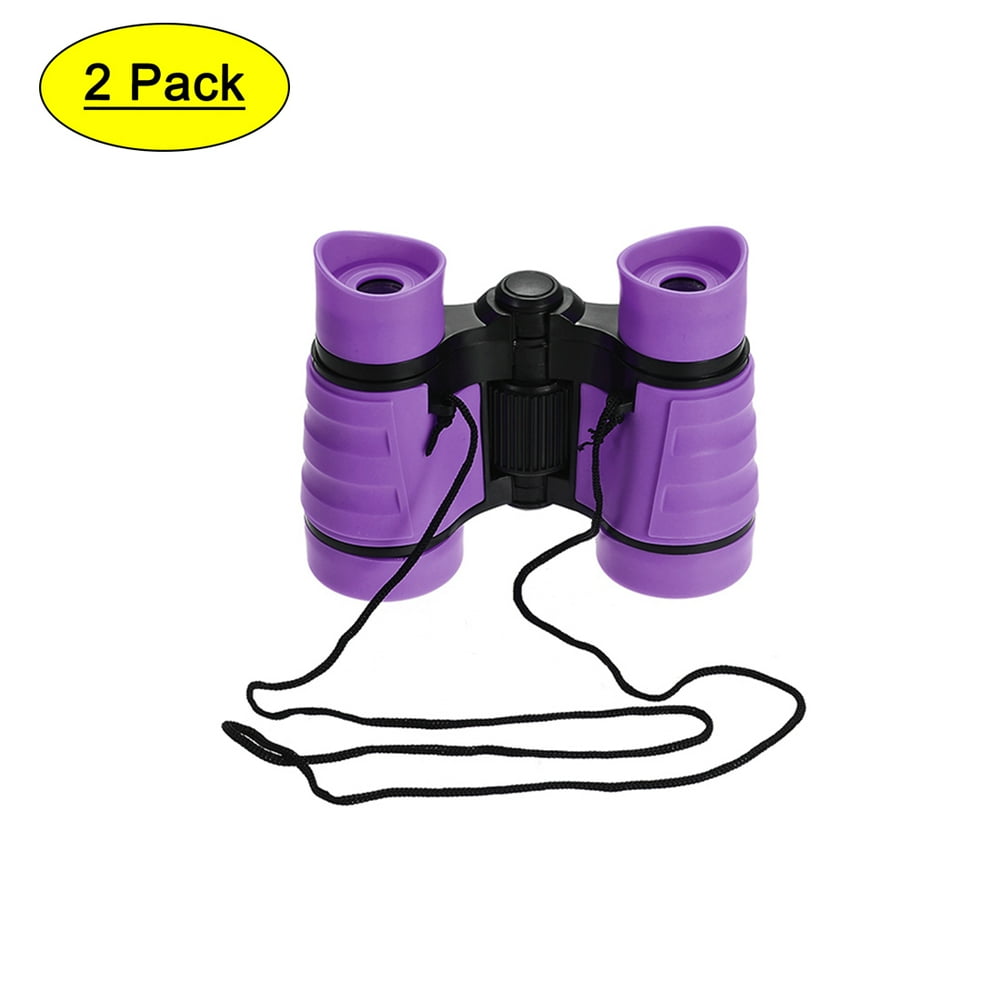 Uxcell 4X30 Compact Foldable Shock Proof Binoculars Purple with Neck