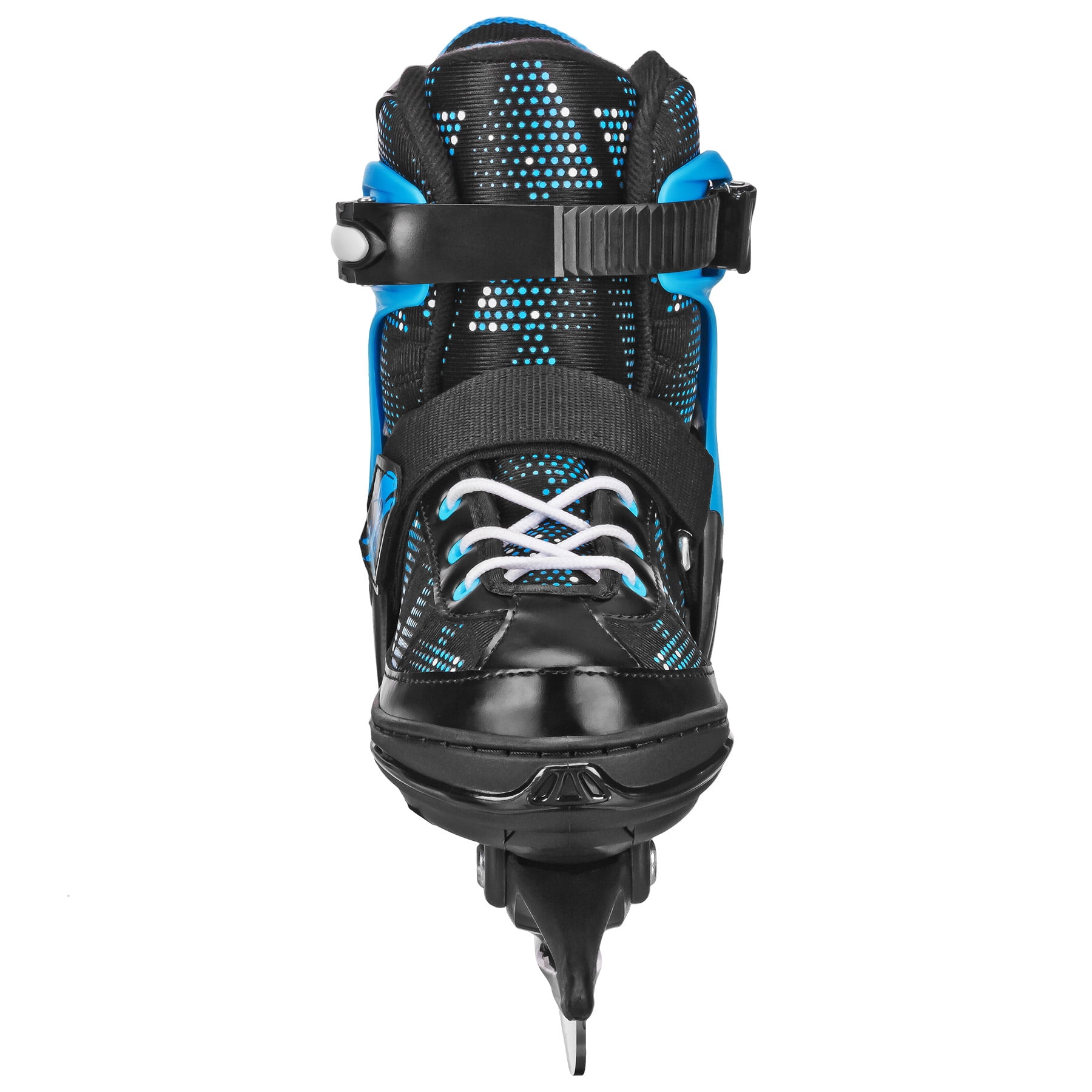 Lake Placid Youth Glacier Adjustable Ice Skates Size 1-4 Black/Blue