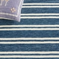 thumbnail image 6 of SAFAVIEH Metro Joaquin Striped Area Rug, Blue/Ivory, 6' x 6' Square, 6 of 8