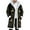 Black, variant on Mens Santa Coat Casual Christmas Cardigan Unisex Open Front Hooded No Zip Cozy Winter Printed Edge Warm Comfort Outerwear
