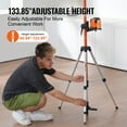 thumbnail image 3 of VEVOR Laser Level Tripod 1/4"-20 & 5/8"-11 Thread 40.94-133.85 in Height Adjust, 3 of 9