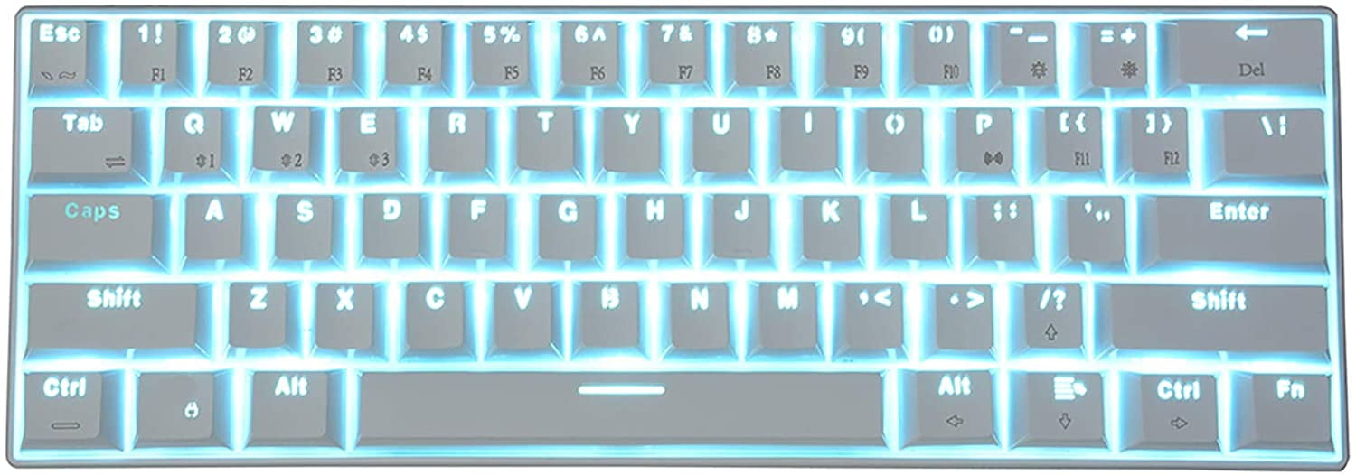 RK61 Keyboard Mechanical Keyboard White, Gaming Office Keyboard for